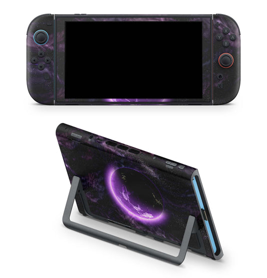 Nintendo Switch 2 Aufkleber Folien Skin Set Schutzfolie Modding Design Purple Space Aufkleber Skins4u