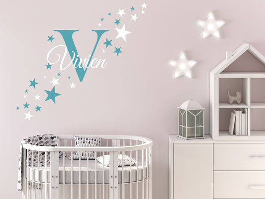 Wandtattoo Kinderzimmer Wunsch Namen Wand & Türaufkleber individuell Aufkleber Skins4u