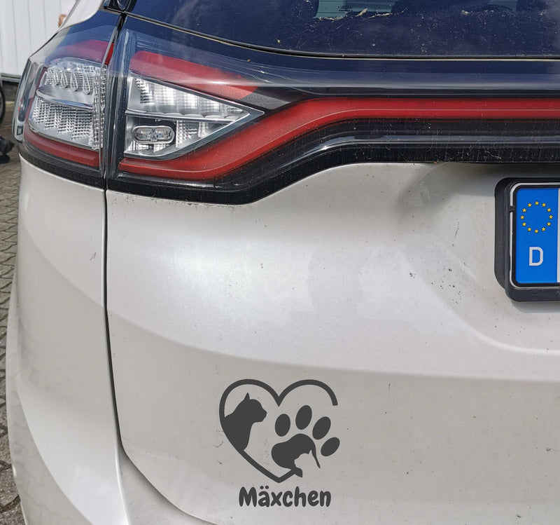 Katze Aufkleber Wandtattoo Autoaufkleber mit Wunschnamen selber gestalten Aufkleber Skins4u