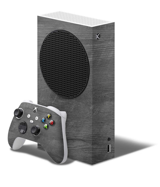 Xbox Series S Skin Folie Konsolen Aufkleber mit Controller Skin Black Woodgrain Elektronik-Sticker & -Aufkleber skins4u   