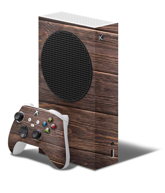 Xbox Series S Skin Folie Konsolen Aufkleber mit Controller Skin Brown Wood Elektronik-Sticker & -Aufkleber skins4u   