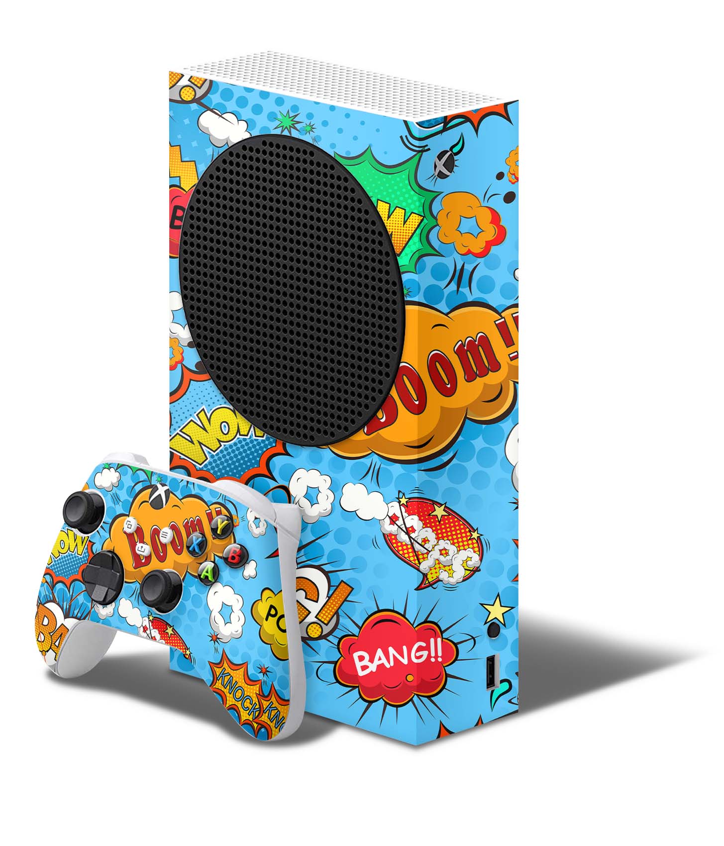 Xbox Series S Skin Folie Konsolen Aufkleber mit Controller Skin Comics blau Elektronik-Sticker & -Aufkleber skins4u   