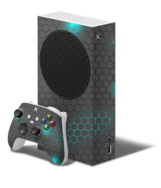 Xbox Series S Skin Folie Konsolen Aufkleber mit Controller Skin Exo small blue Elektronik-Sticker & -Aufkleber skins4u   