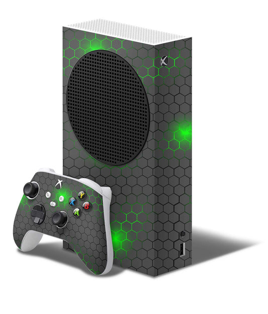 Xbox Series S Skin Folie Konsolen Aufkleber mit Controller Skin Exo small green Elektronik-Sticker & -Aufkleber skins4u   