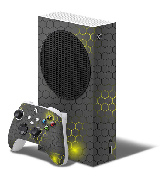 Xbox Series S Skin Folie Konsolen Aufkleber mit Controller Skin Exo small yellow Elektronik-Sticker & -Aufkleber skins4u   