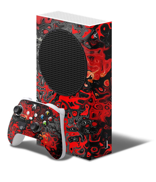 Xbox Series S Skin Folie Konsolen Aufkleber mit Controller Skin Red Plasma Elektronik-Sticker & -Aufkleber skins4u   