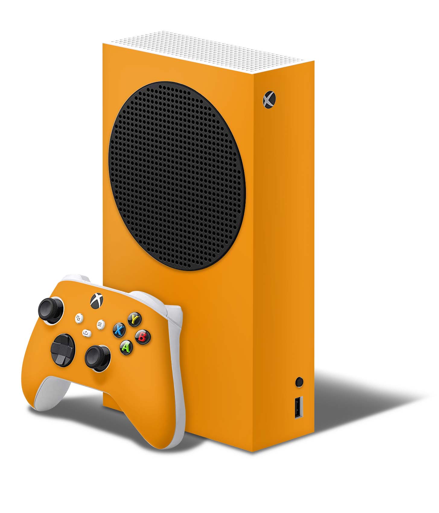 Xbox Series S Skin Folie Konsolen Aufkleber mit Controller Skin Solid state Orange Elektronik-Sticker & -Aufkleber skins4u   