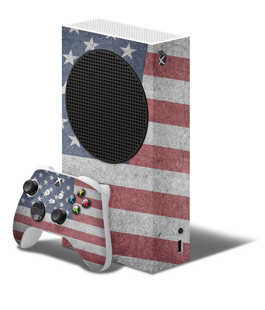 Xbox Series S Skin Folie Konsolen Aufkleber mit Controller Skin USA Patriotic Elektronik-Sticker & -Aufkleber skins4u   