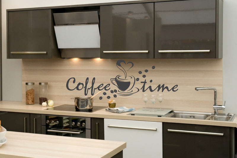 Wandtattoo Küche Coffe Time für die perfekte Kaffee Auszeit Wandtattoo Skins4u