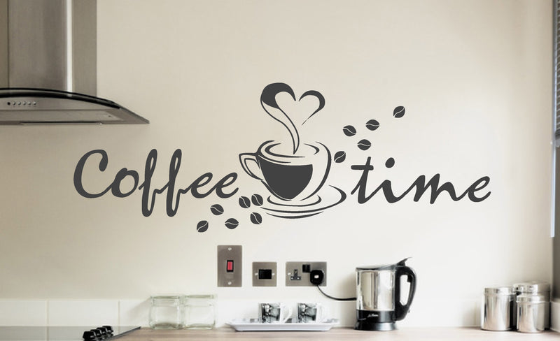 Wandtattoo Küche Coffe Time für die perfekte Kaffee Auszeit Wandtattoo Skins4u