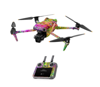 DJI Air 3 Skins - Drohnen Aufkleber Schutz Folie + RC2 Controller Skin + Akku Skins Abstract Aufkleber skins4u   