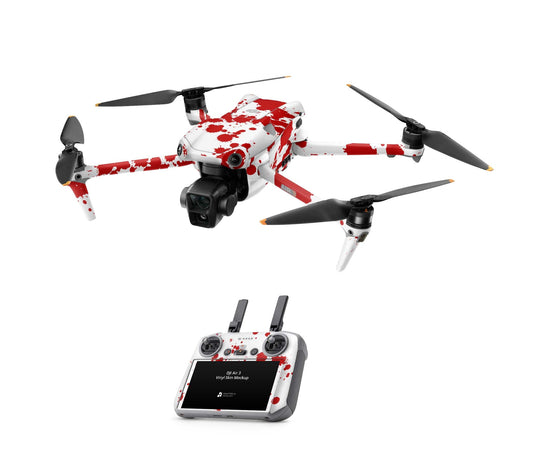 DJI Air 3S Skins - Drohnen Aufkleber Schutz Folie + RC2 Controller Skin + Akku Skins Blood Aufkleber skins4u