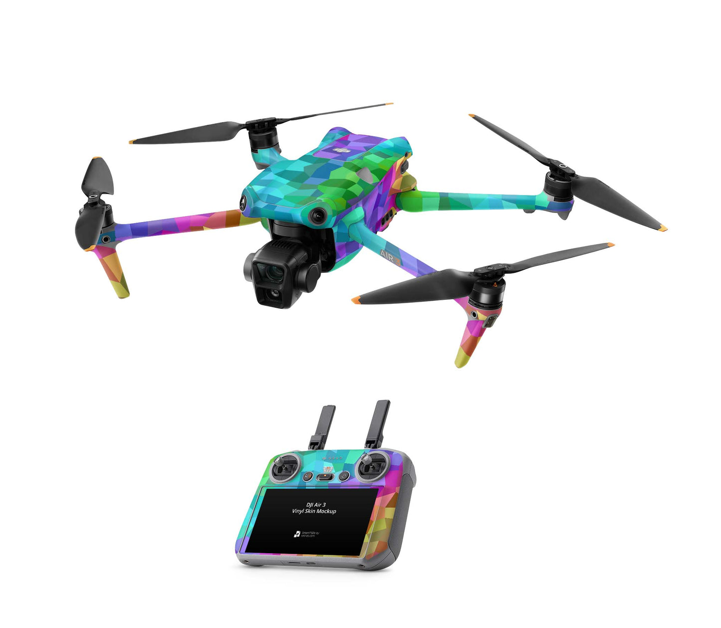 DJI Air 3 Skins - Drohnen Aufkleber Schutz Folie + RC2 Controller Skin + Akku Skins Cruo Aufkleber skins4u   