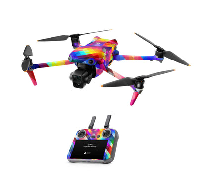 DJI Air 3 Skins - Drohnen Aufkleber Schutz Folie + RC2 Controller Skin + Akku Skins Geo Aufkleber skins4u   