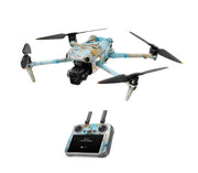 DJI Air 3S Skins - Drohnen Aufkleber Schutz Folie + RC2 Controller Skin + Akku Skins Gold blue Fantasy