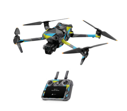 DJI Air 3 Skins - Drohnen Aufkleber Schutz Folie + RC2 Controller Skin + Akku Skins Polycolor Aufkleber skins4u   