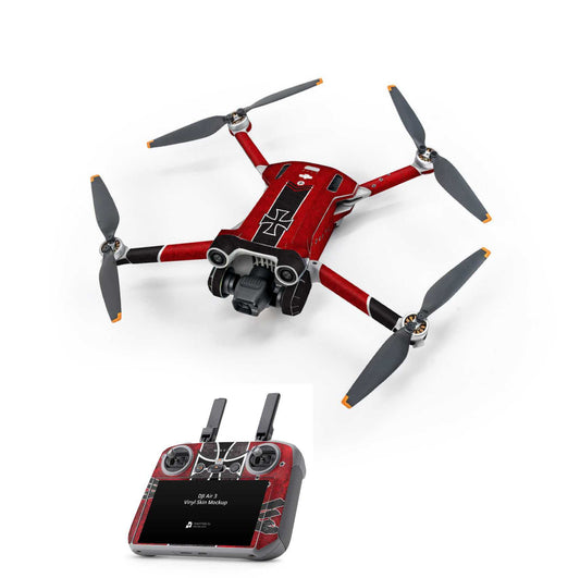 DJI Air 3 Skins - Drohnen Aufkleber Schutz Folie + RC2 Controller Skin + Akku Skins Roter Baron Aufkleber skins4u   