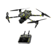 DJI Air 3 Skins - Drohnen Aufkleber Schutz Folie + RC2 Controller Skin + Akku Skins Splatter Yellow