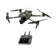 DJI Air 3S Skins - Drohnen Aufkleber Schutz Folie + RC2 Controller Skin + Akku Skins Splatter Yellow
