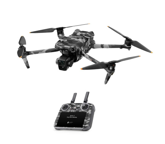 DJI Air 3S Skins - Drohnen Aufkleber Schutz Folie + RC2 Controller Skin + Akku Skins Urban Camo Aufkleber skins4u