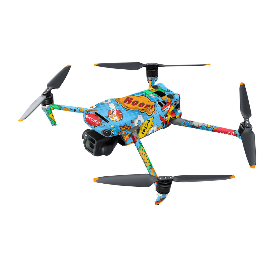 DJI Mavic 3 Skin Folien Drohnen Aufkleber Vinyl Skins Cine Classic Enterprise Thermal Comics blau Elektronik-Sticker & -Aufkleber Skins4u   