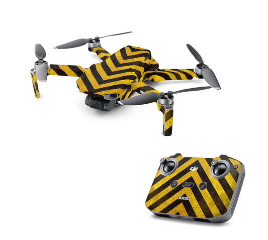 DJI Mini 4K Skin Drohnen Aufkleber Schutz Design Folie Hazard Aufkleber Skins4u