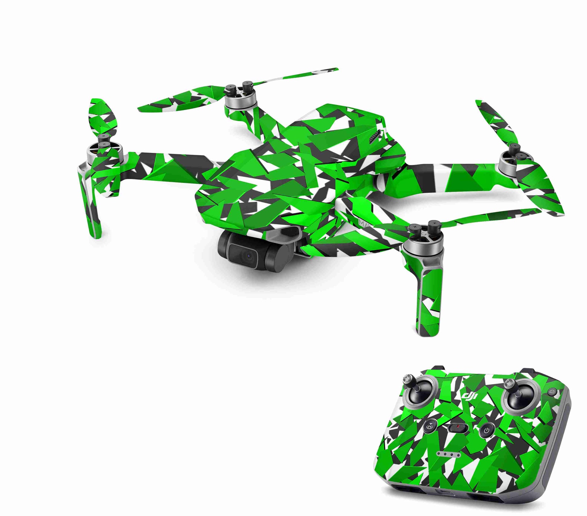 DJI Mini 4K Skin Drohnen Aufkleber Schutz Design Folie Signal green Aufkleber Skins4u