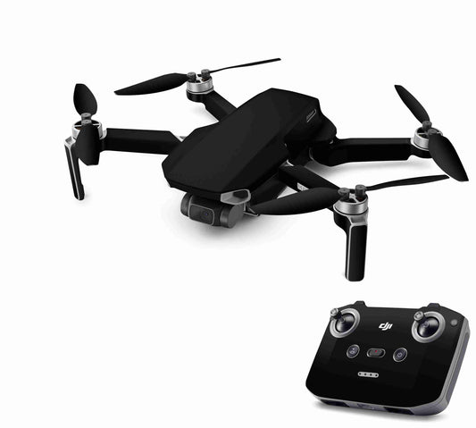 DJI Mini 2SE Skin Drohnen Aufkleber Schutz Design Folie Solid State black Aufkleber Skins4u