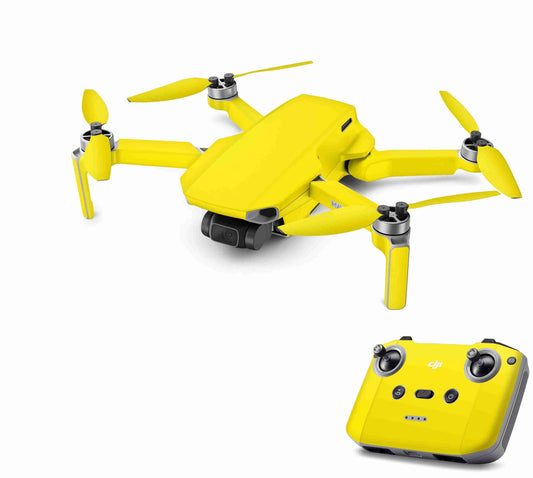 DJI Mini 4K Skin Drohnen Aufkleber Schutz Design Folie Solid State gelb Aufkleber Skins4u