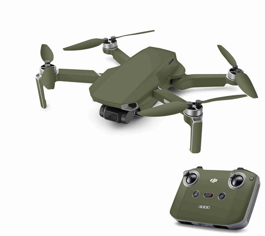 DJI Mini 4K Skin Drohnen Aufkleber Schutz Design Folie Solid State olive Aufkleber Skins4u