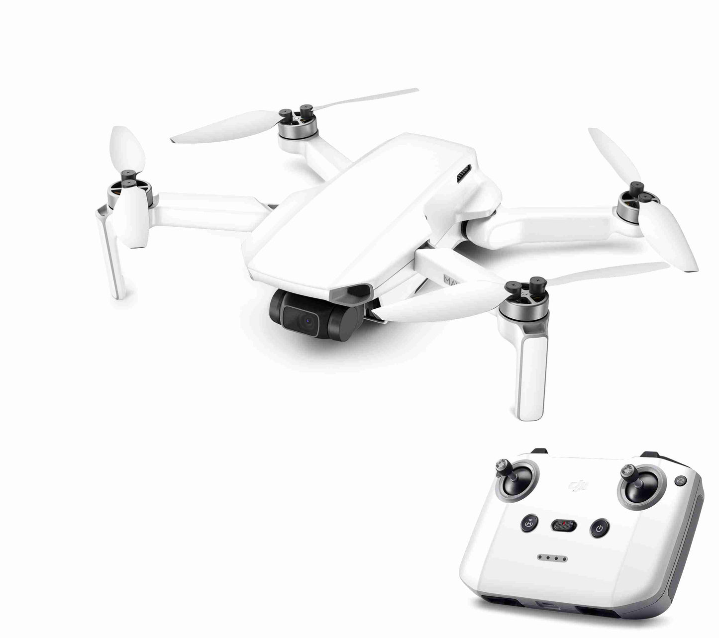 DJI Mini 4K Skin Drohnen Aufkleber Schutz Design Folie Solid State weiss Aufkleber Skins4u