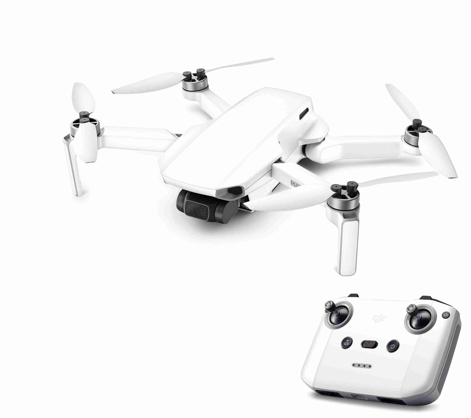 DJI Mini 4K Skin Drohnen Aufkleber Schutz Design Folie Solid State weiss Aufkleber Skins4u