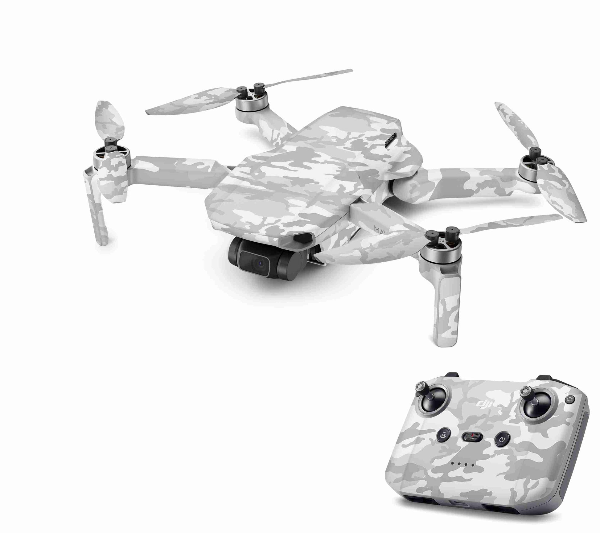 DJI Mini 4K Skin Drohnen Aufkleber Schutz Design Folie White Camo Aufkleber Skins4u