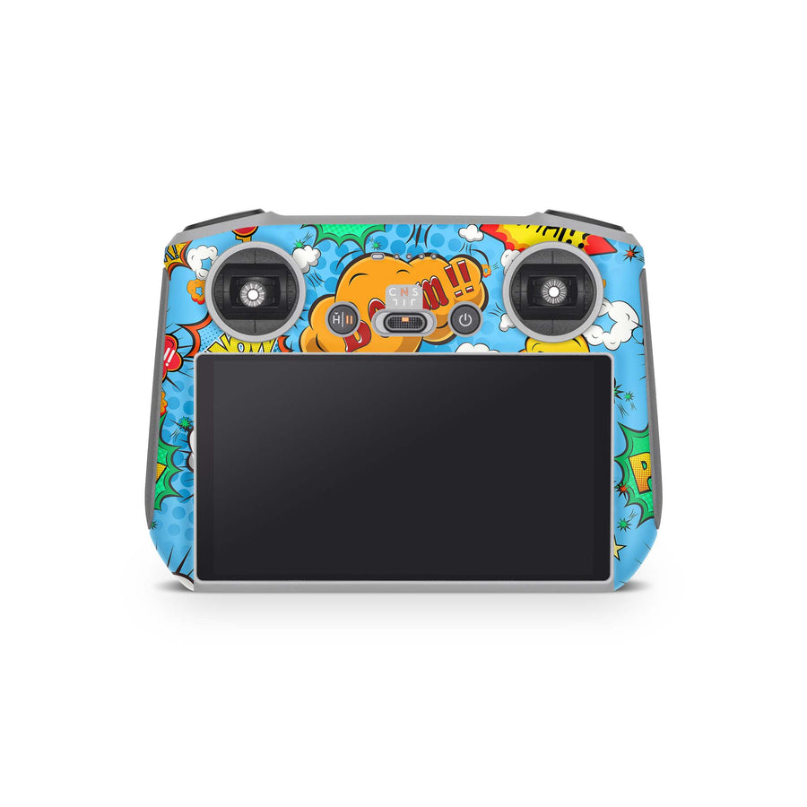 DJI Controller Skins Smart, RC, RC2, RC Pro Design Schutzfolie Aufkleber Comics blau Aufkleber skins4u   