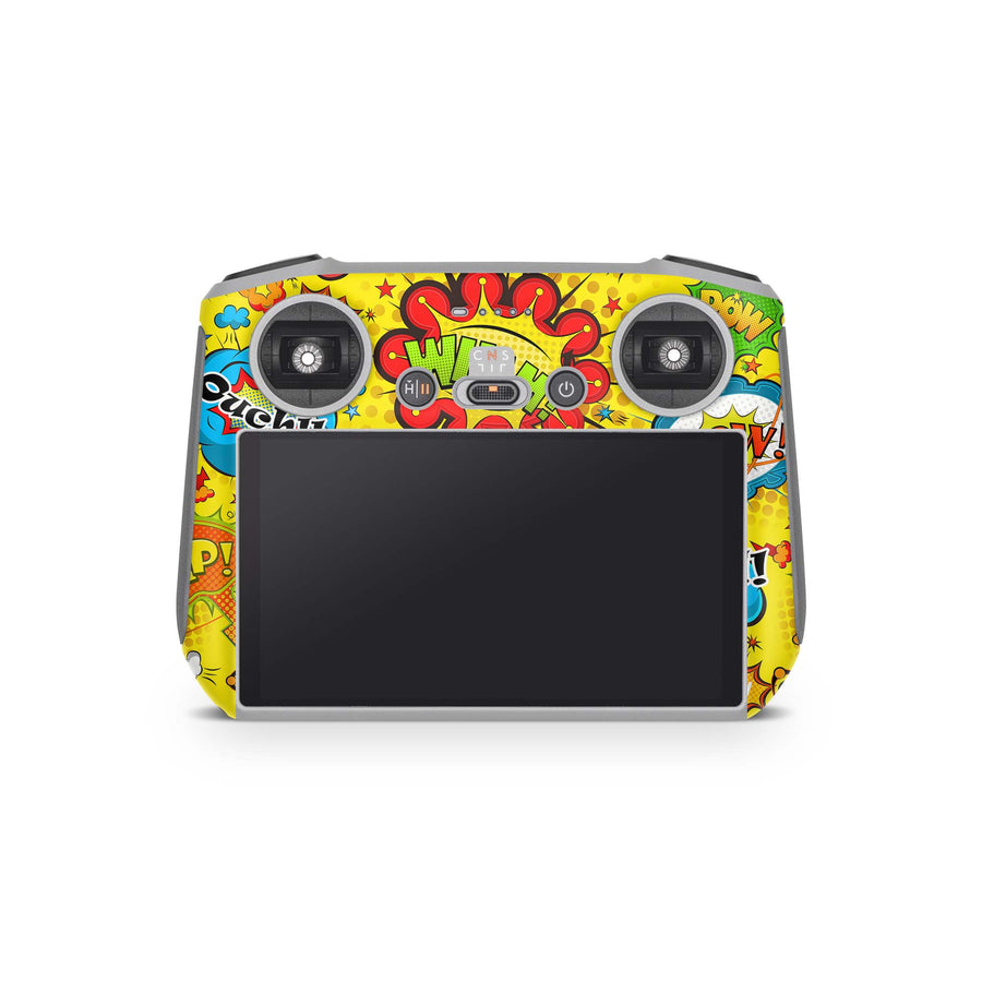 DJI Controller Skins Smart, RC, RC2, RC Pro Design Schutzfolie Aufkleber Comics gelb Aufkleber skins4u   