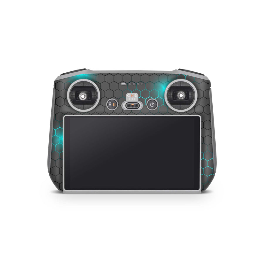 DJI Controller Skins Smart, RC, RC2, RC Pro Design Schutzfolie Aufkleber Exo small blue Aufkleber skins4u   