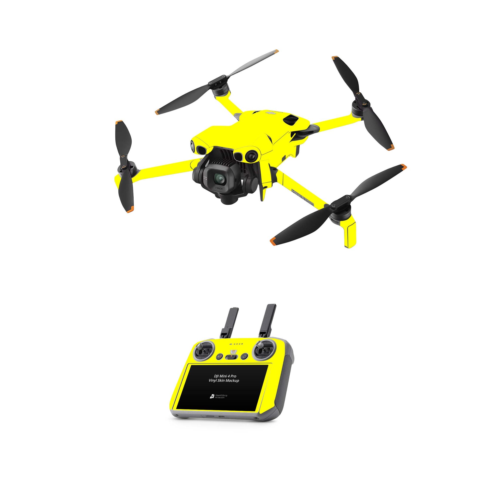 DJI Mini 5 Pro Skin Drohnen Aufkleber NEON Folien Set Neon Gelb Aufkleber Skins4u