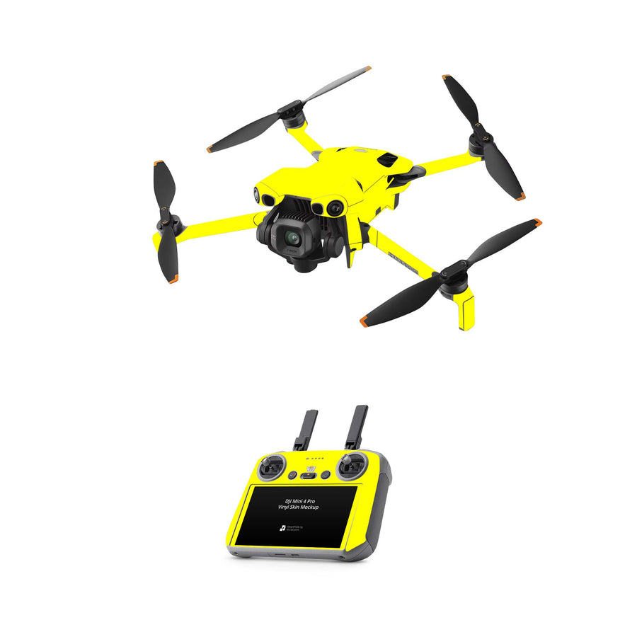 DJI Mini 5 Pro Skin Drohnen Aufkleber NEON Folien Set Neon Gelb Aufkleber Skins4u