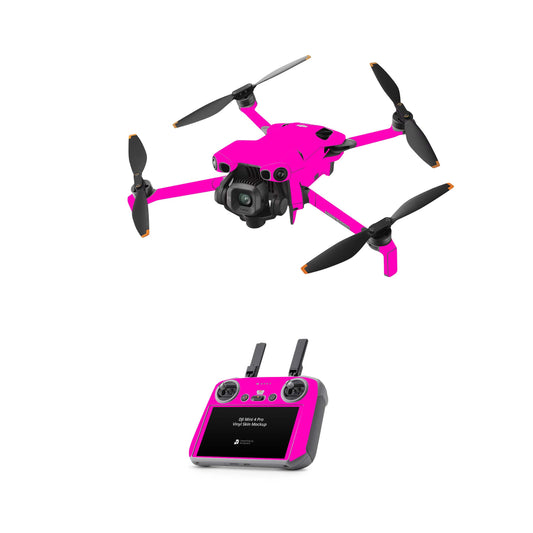 DJI Mini 5 Pro Skin Drohnen Aufkleber NEON Folien Set Neon Pink Aufkleber Skins4u