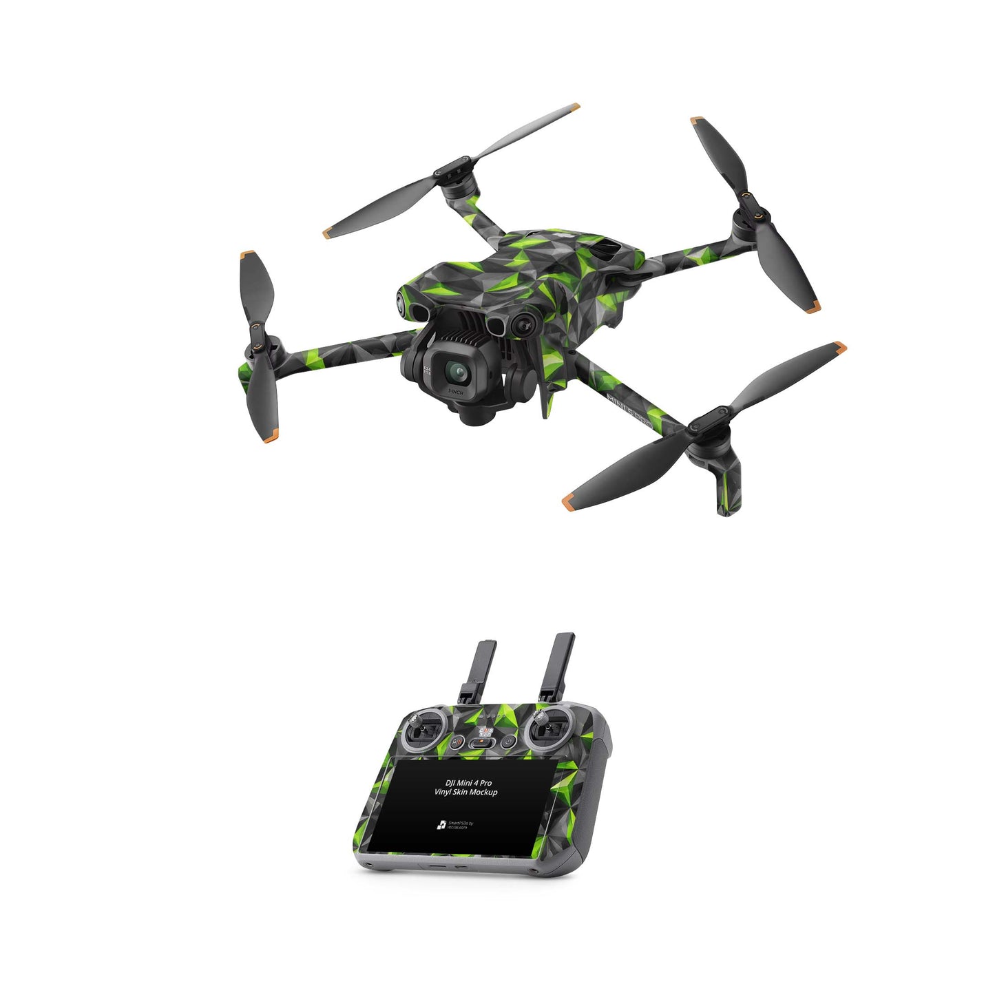 DJI Mini 5 Pro Skin Drohnen Aufkleber Vinyl Folien Set PolyGreen