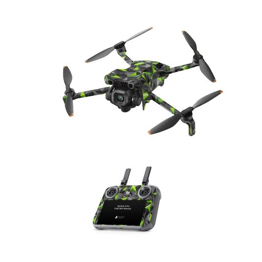 DJI Mini 5 Pro Skin Drohnen Aufkleber Vinyl Folien Set PolyGreen Aufkleber Skins4u