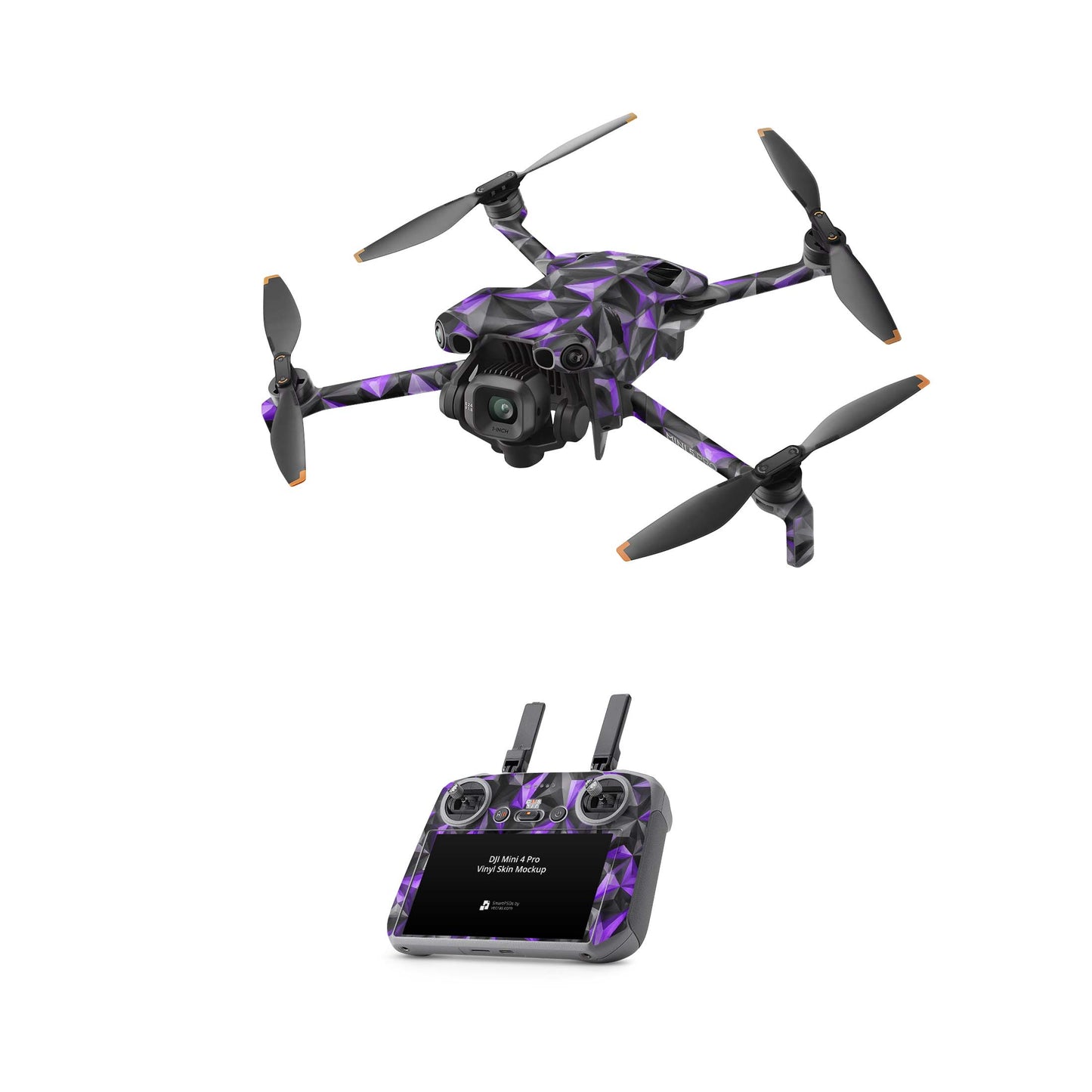 DJI Mini 5 Pro Skin Drohnen Aufkleber Vinyl Folien Set PolyPurple