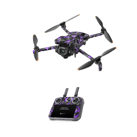 DJI Mini 5 Pro Skin Drohnen Aufkleber Vinyl Folien Set PolyPurple Aufkleber Skins4u