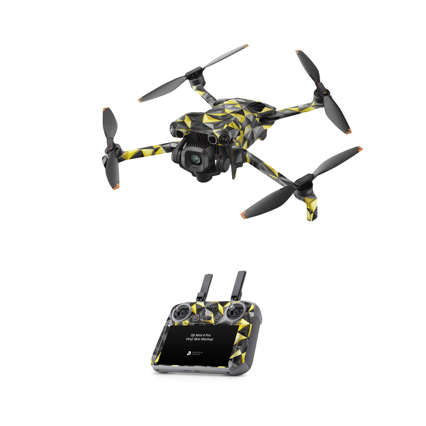 DJI Mini 5 Pro Skin Drohnen Aufkleber Vinyl Folien Set PolyYellow