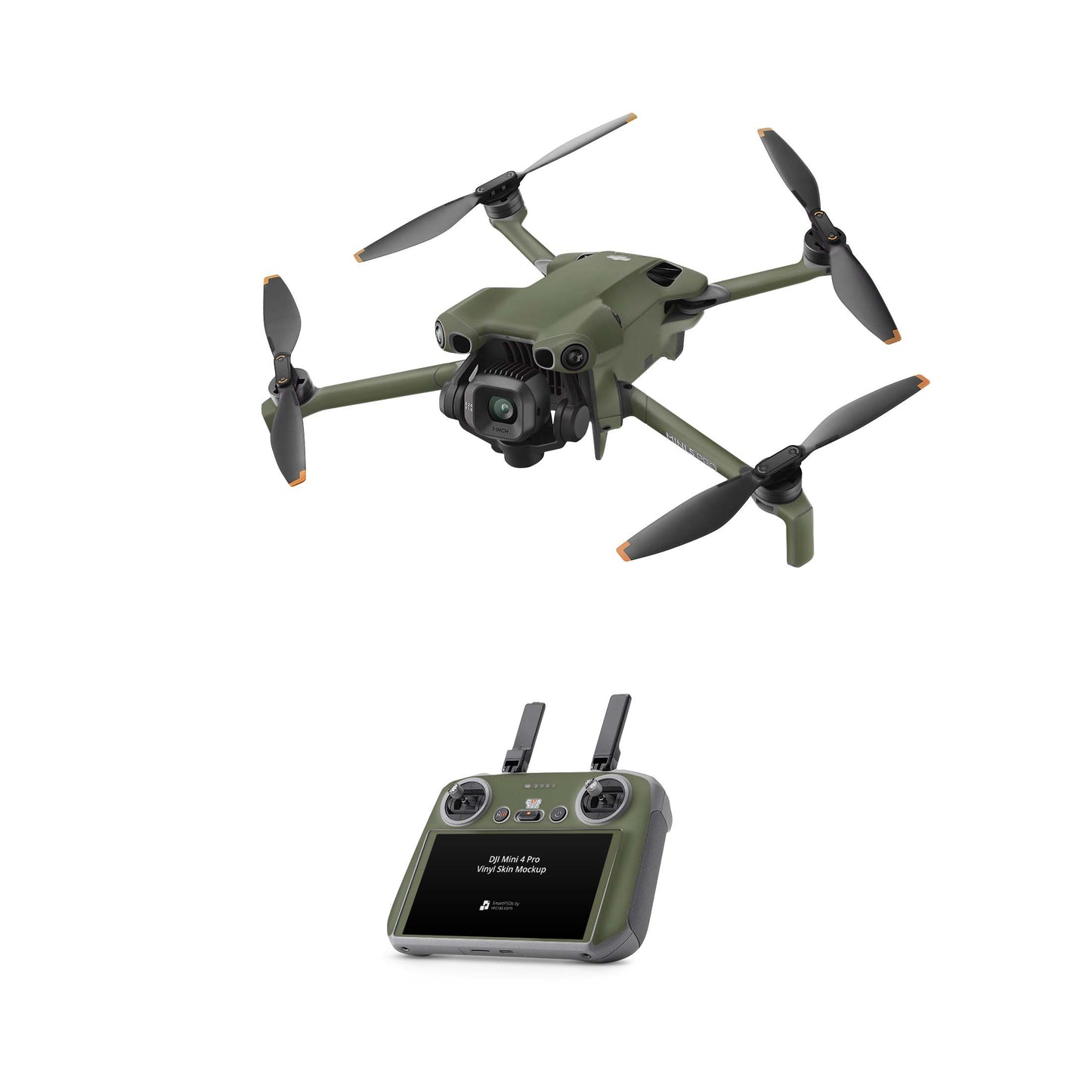 DJI Mini 5 Pro Skin Drohnen Aufkleber Vinyl Folien Set Solid state Olive Aufkleber Skins4u