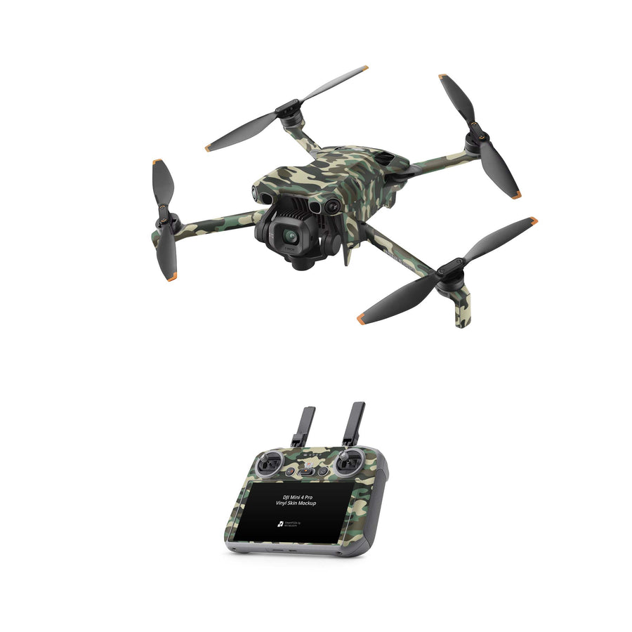 DJI Mini 5 Pro Skin Drohnen Aufkleber Vinyl Folien Set Wood Camo Aufkleber Skins4u