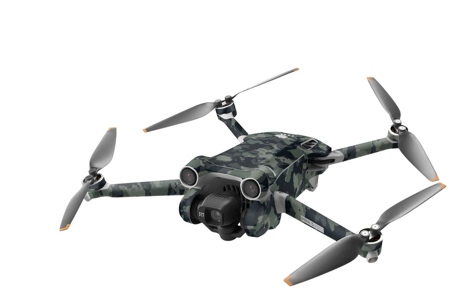 DJI Mini 3 Skin Folie DJI Mini 3 Pro + Controller Skins Vinyl Folierung Drohne Dark green Camouflage Aufkleber skins4u   