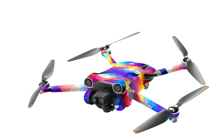 DJI Mini 3 Skin Folie DJI Mini 3 Pro + Controller Skins Vinyl Folierung Drohne Geo Aufkleber skins4u   