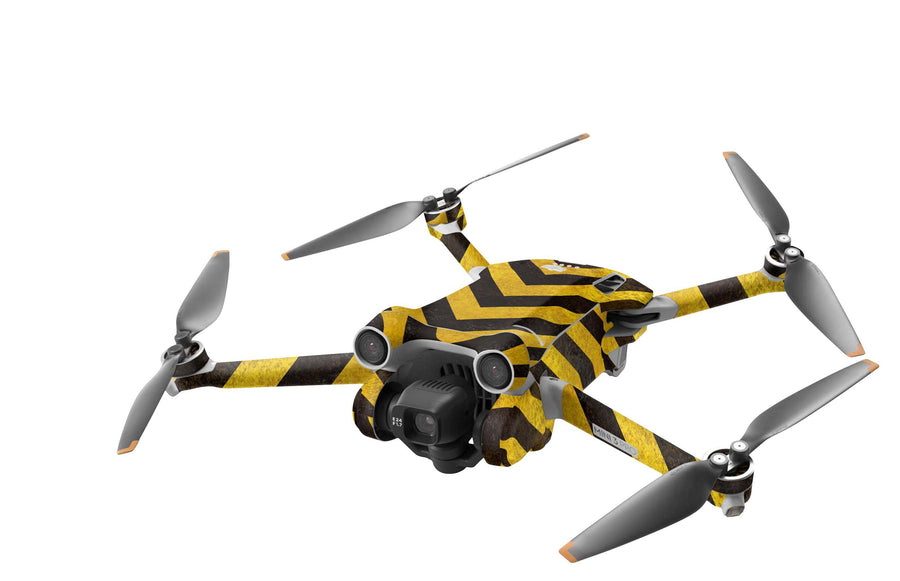 DJI Mini 3 Skin Folie DJI Mini 3 Pro + Controller Skins Vinyl Folierung Drohne Hazard Aufkleber skins4u   