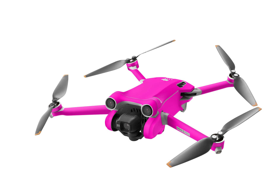 DJI Mini 3 Skin Folie DJI Mini 3 Pro + Controller Skins Vinyl Folierung Drohne neon pink Aufkleber skins4u   